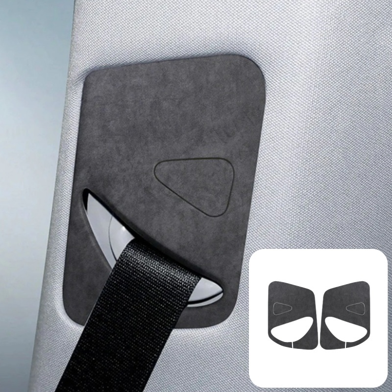 Alcantara Seat Belt Adjustment Panel Covers for 2025+ Tesla Model Y Juniper