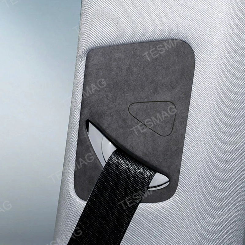Alcantara Seat Belt Adjustment Panel Covers for 2025+ Tesla Model Y Juniper