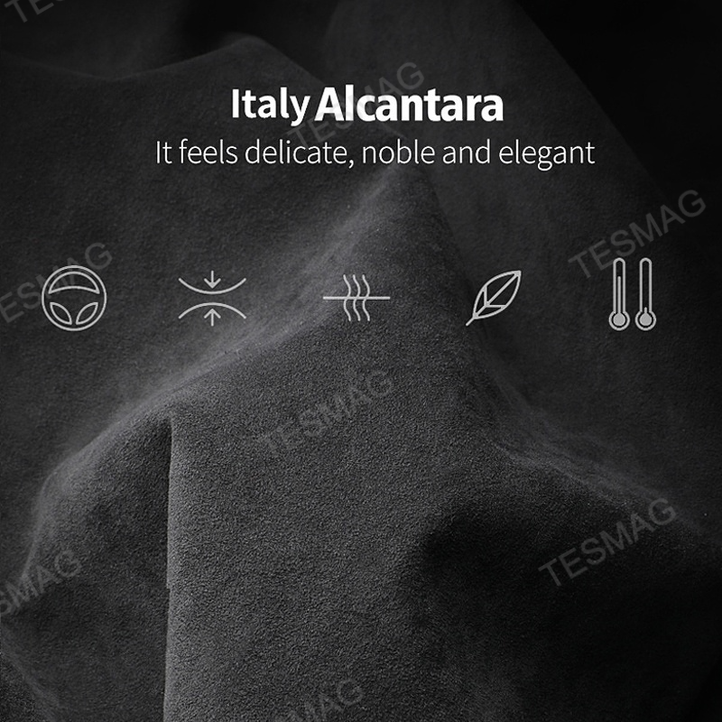 Alcantara Seat Belt Adjustment Panel Covers for 2025+ Tesla Model Y Juniper