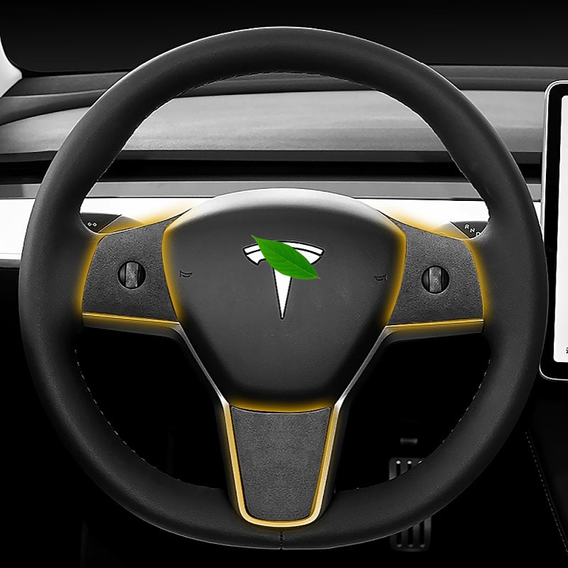 Alcantara Steering Wheel Panel Patch for Tesla Model 3/Y