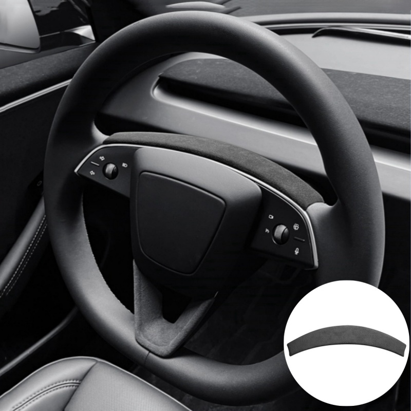 Alcantara Steering Wheel Strip Cover for Tesla Model 3 Highland/Y Juniper