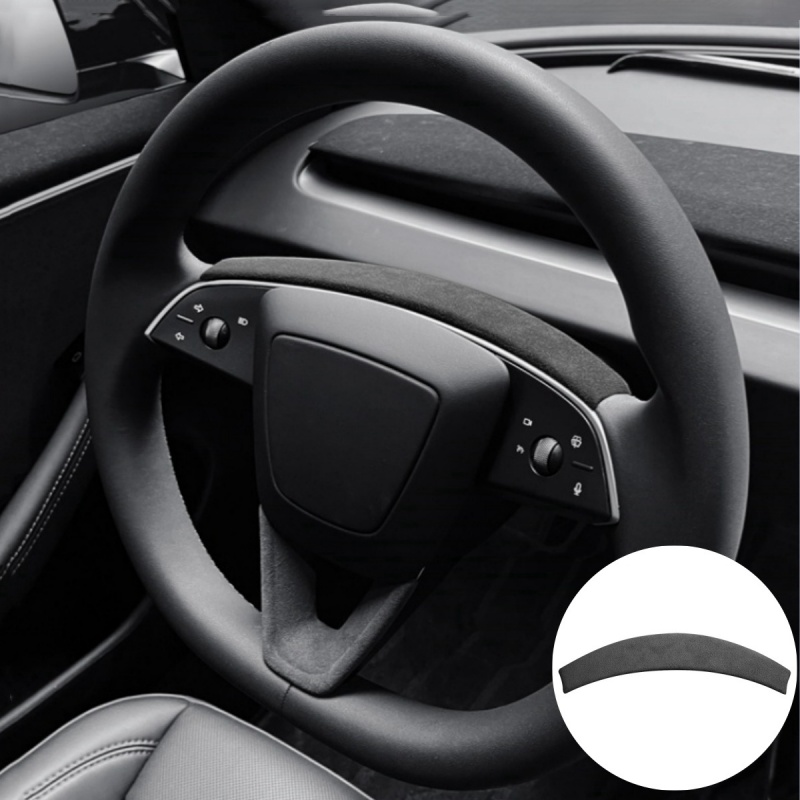 Alcantara Steering Wheel Strip Cover for Tesla Model 3 Highland