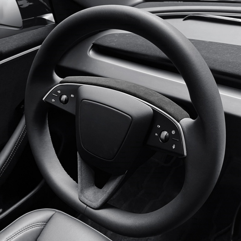 Alcantara Steering Wheel Strip Cover for Tesla Model 3 Highland