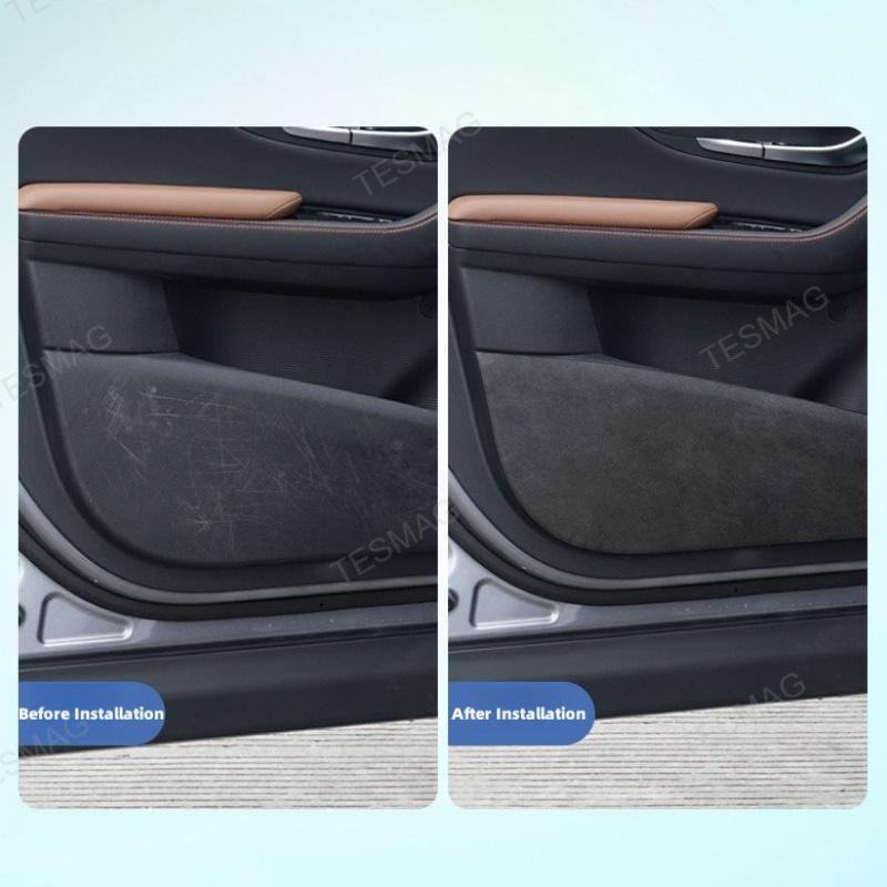Alcantara door kick protection mat for Tesla Model 3/Y