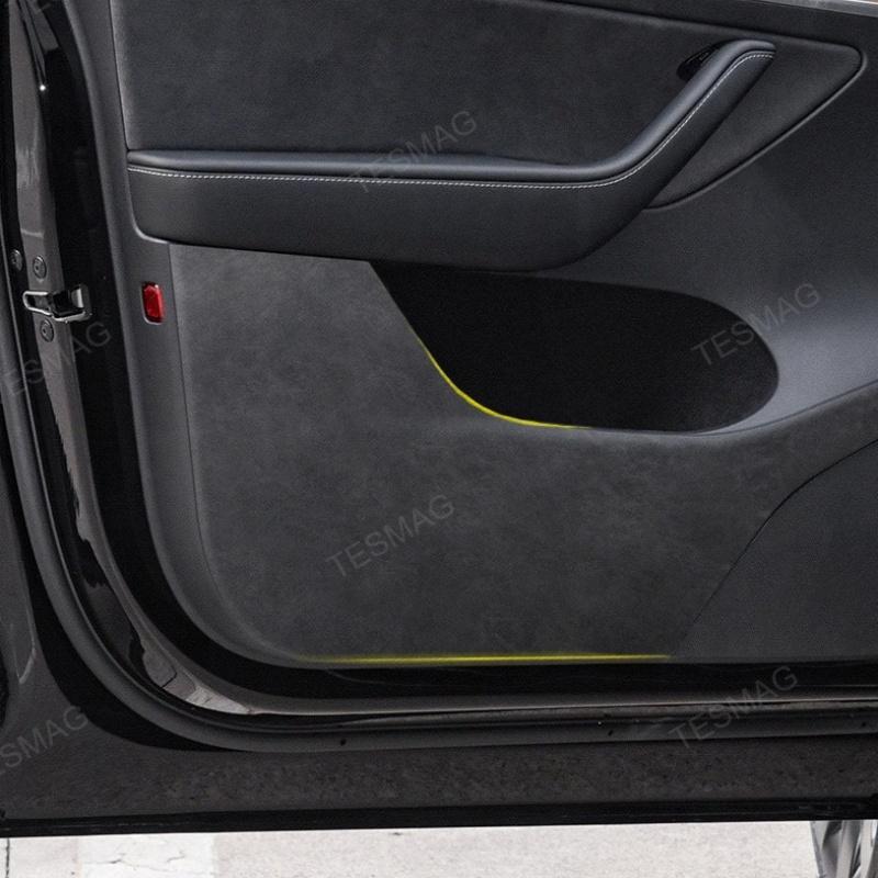 Alcantara door kick protection mat for Tesla Model 3/Y