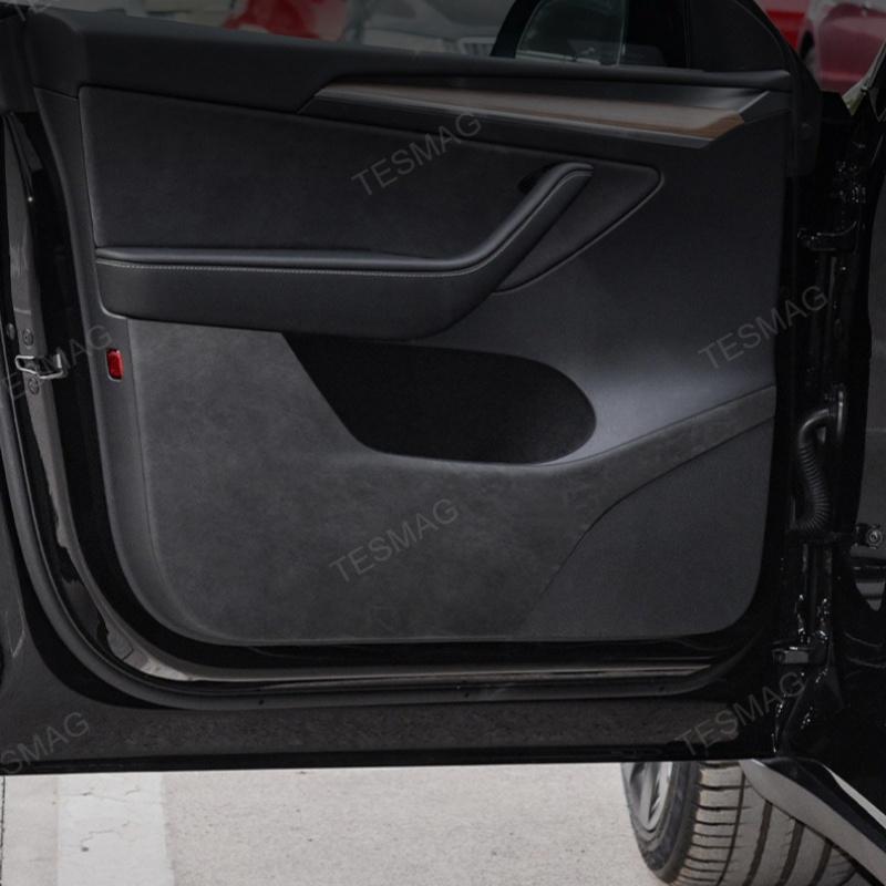 Alcantara door kick protection mat for Tesla Model 3/Y