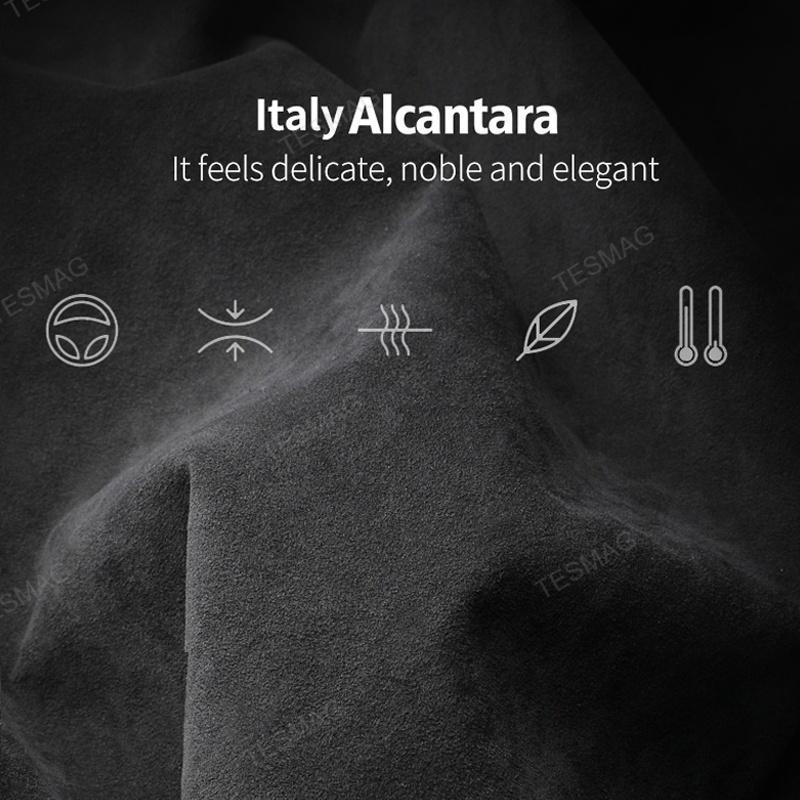 Tesla Model 3 Highland Alcantara Steering Wheel Button Patch