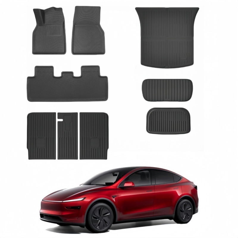 All Weather Floor Mats Set for Tesla Model Y Juniper 2025+
