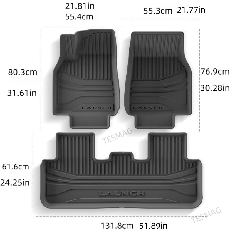 All Weather TPE Floor Mats for Tesla Model Y Juniper 2025+