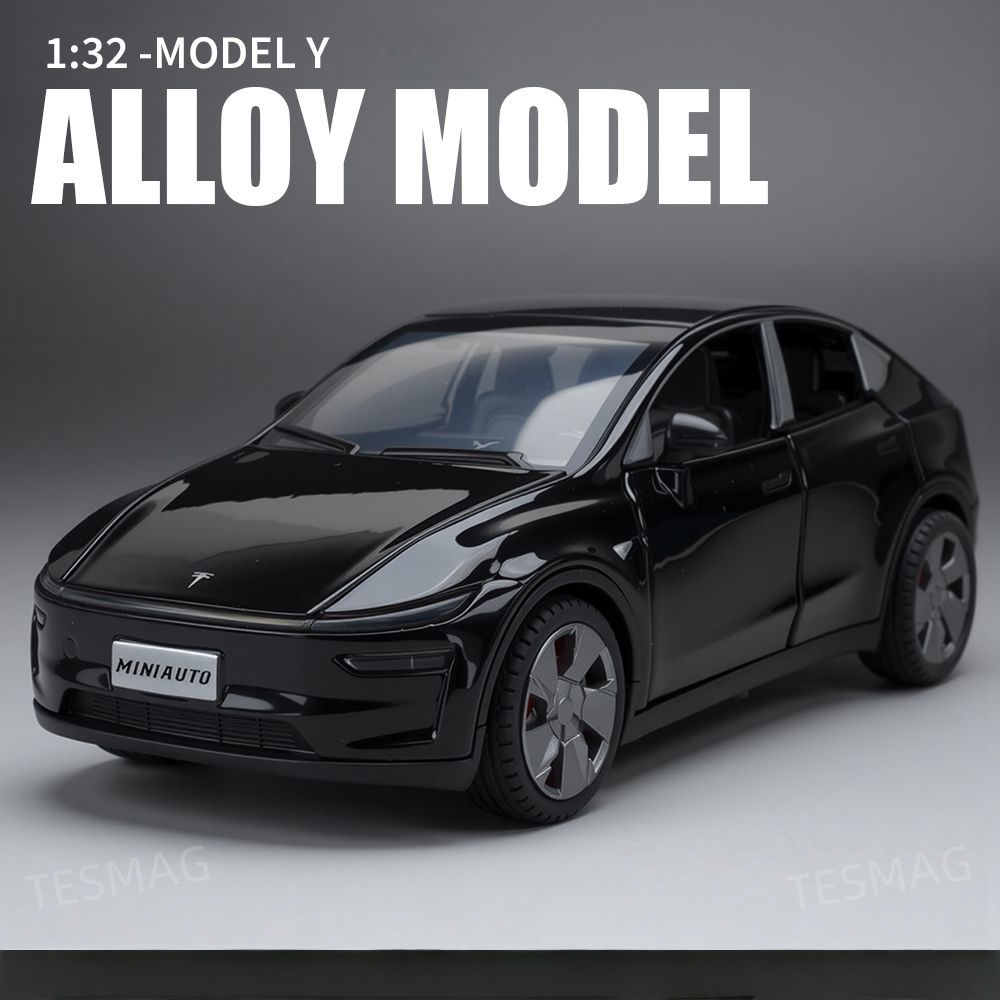 1:32 Alloy Car Model with Sound and Light Diecast for Tesla Model Y Juniper 2025+