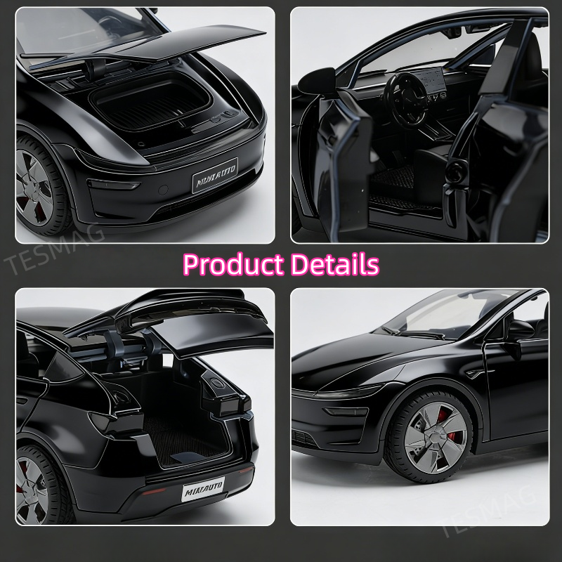 1:32 Alloy Car Model with Sound and Light Diecast for Tesla Model Y Juniper 2025+