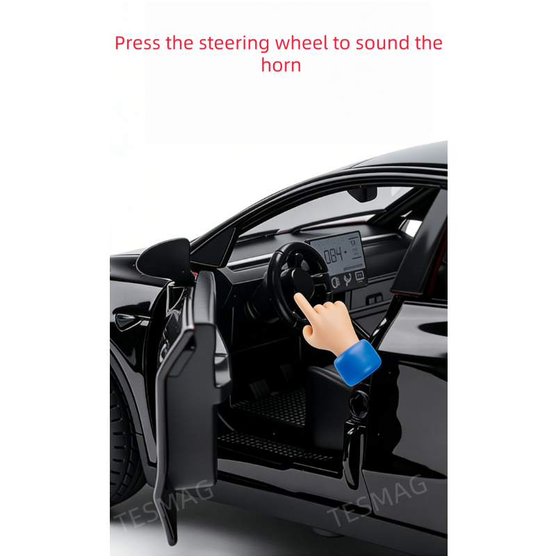 1:32 Alloy Car Model with Sound and Light Diecast for Tesla Model Y Juniper 2025+