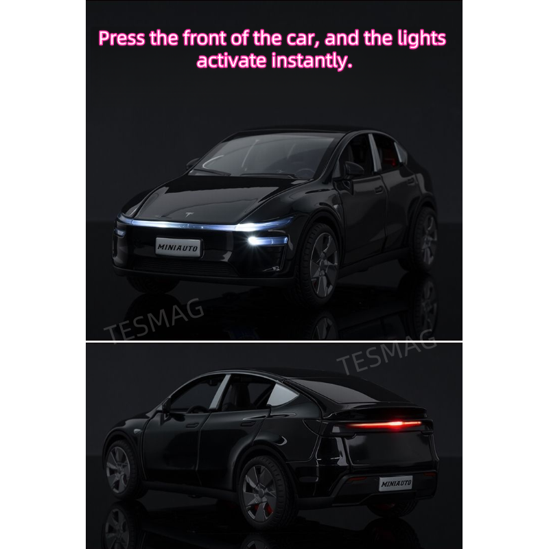 1:32 Alloy Car Model with Sound and Light Diecast for Tesla Model Y Juniper 2025+