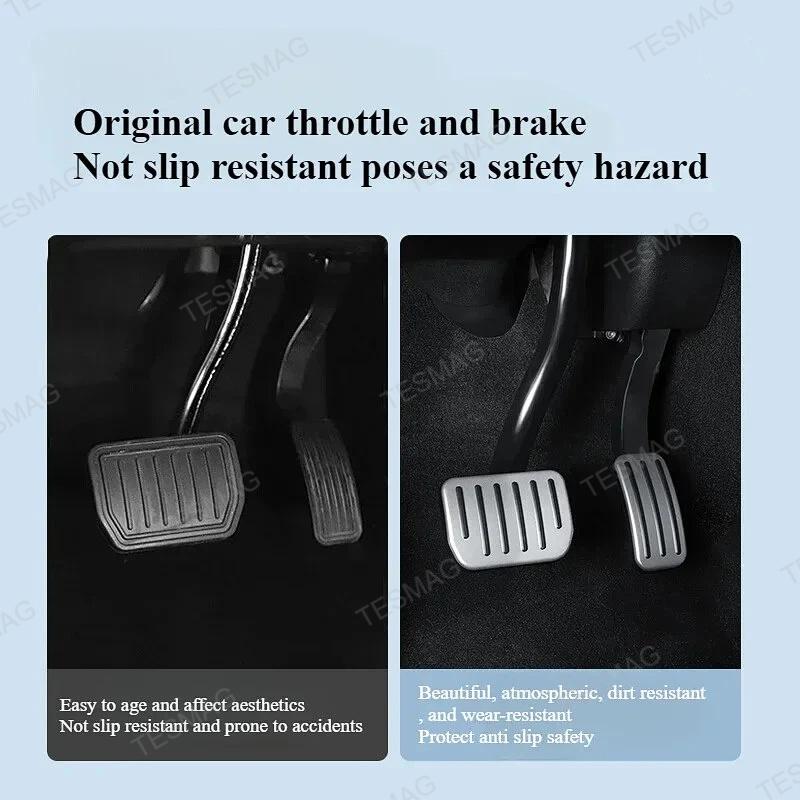 Aluminum Alloy Non-Slip Performance Pedal Covers for Tesla Model 3/Y