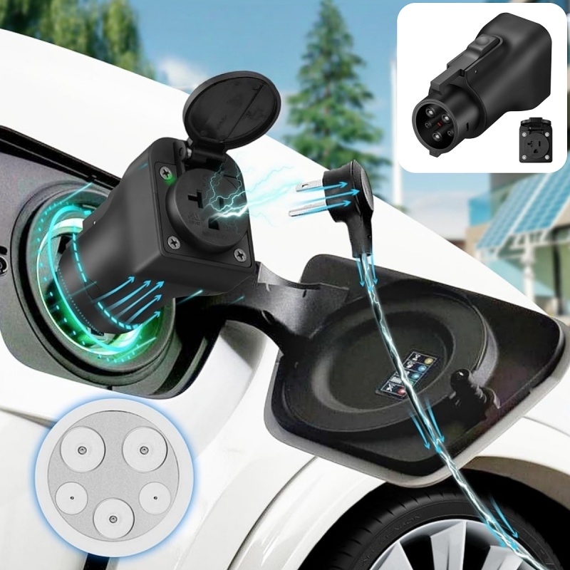 American J1772 V2L Power Outlet Adapter – EV Discharger Converter