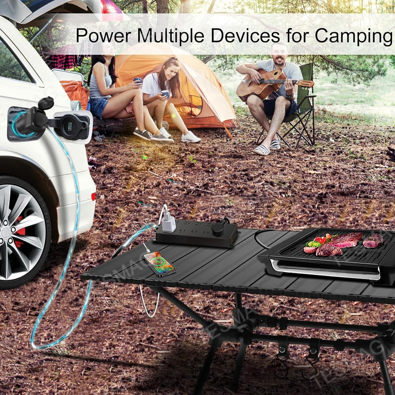 American J1772 V2L Power Outlet Adapter – EV Discharger Converter