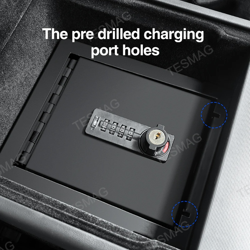 Anti-Theft Center Console Lock Box for Tesla Model 3 Highland/Model Y Juniper