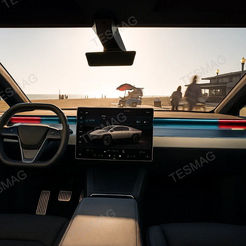 BSD Blind Spot Monitoring Ambient Lighting for Tesla Cybertruck