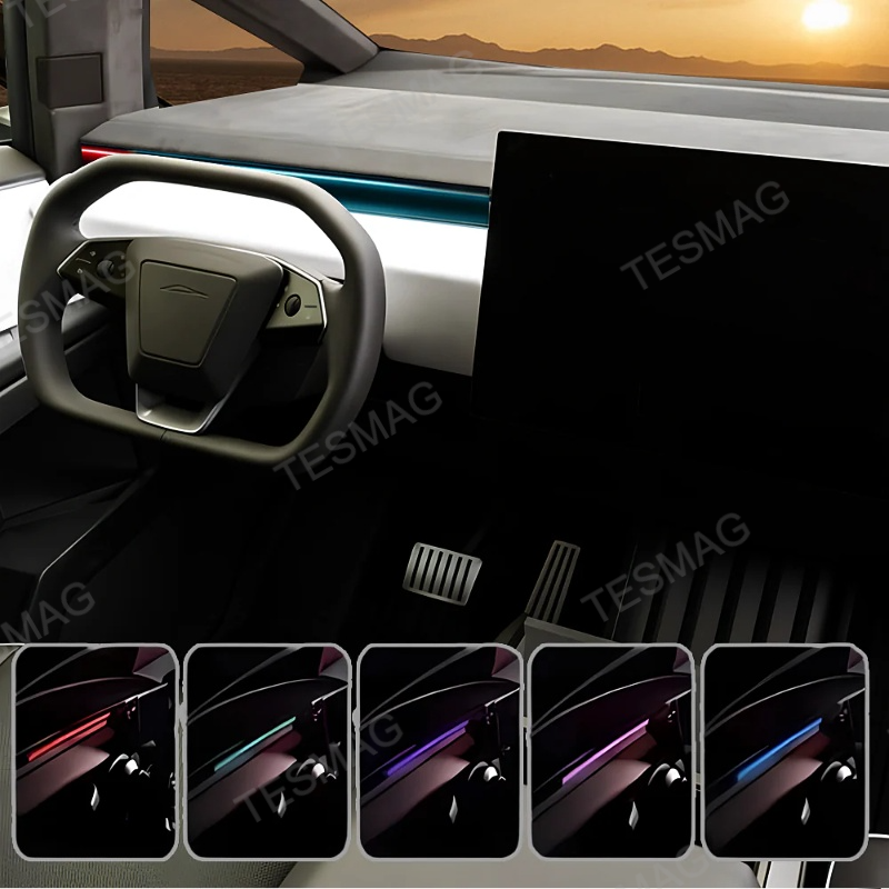 BSD Blind Spot Monitoring Ambient Lighting for Tesla Cybertruck