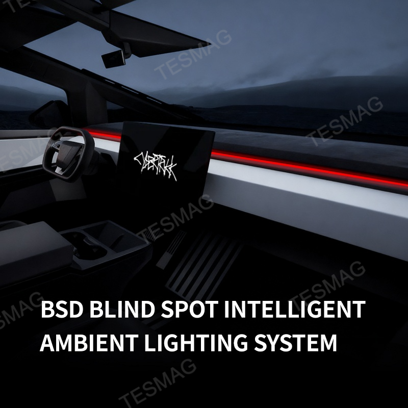 BSD Blind Spot Monitoring Ambient Lighting for Tesla Cybertruck