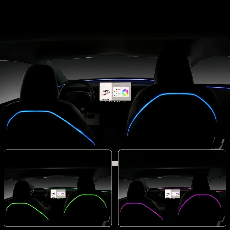 Back Seat Ambient Lights for Tesla Model 3 Highland/Model Y Juniper