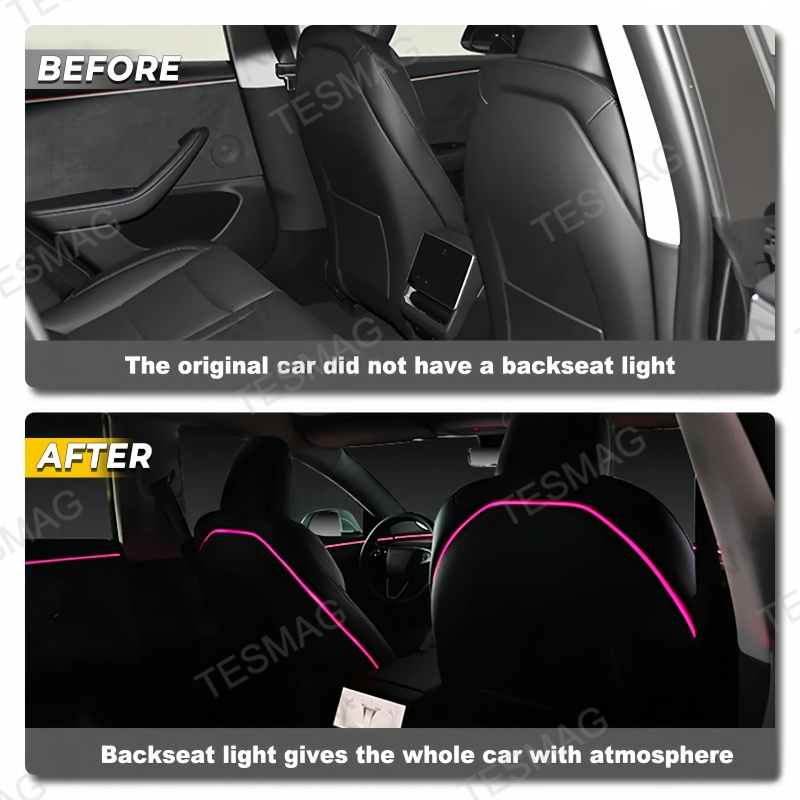 Back Seat Ambient Lights for Tesla Model 3 Highland/Model Y Juniper