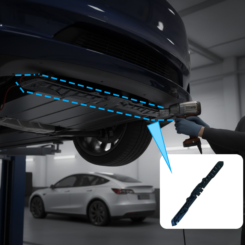 Battery Guard Shield Iron Bracket for Tesla Model 3/Y 2021-2023 | 1452325-01-B 1100055-01-C