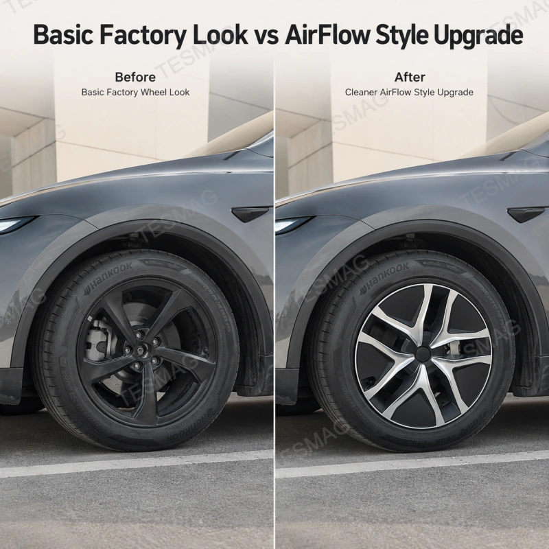 19" AirFlow Style Wheel Covers for 2026+ Tesla Model Y Standard – 4PCS