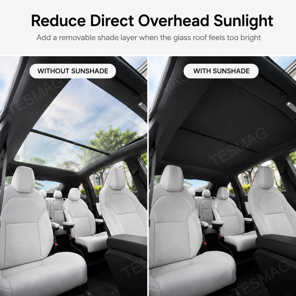Tesla Model YL 2026+ 6-Seater Glass Roof Sunshade 