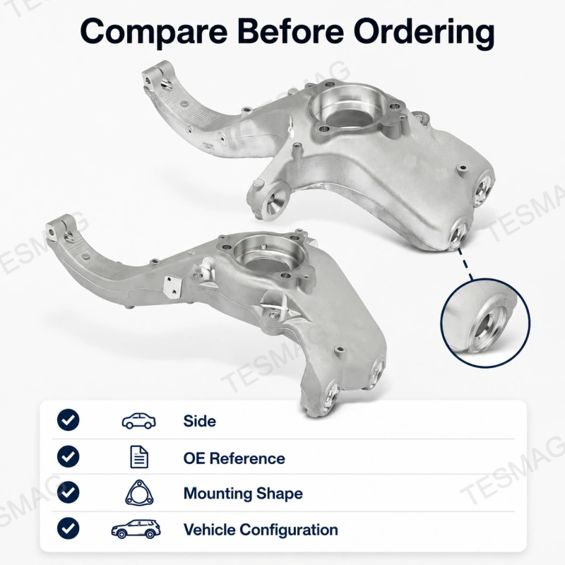 Front Steering Knuckle Replacement for Tesla Model Y 2020-2024 OE 1188311-00-E 1188316-00-E