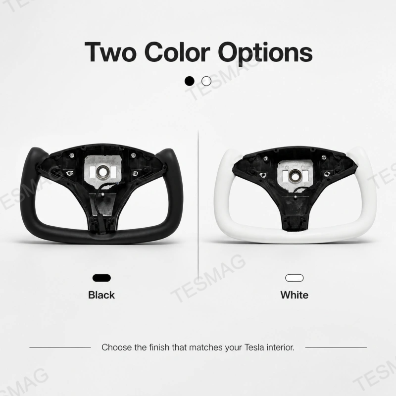 Nappa Leather Heated Yoke Steering Wheel Frame for Tesla Model S X 2014-2020