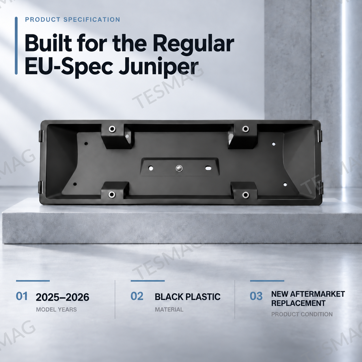 EU Front License Plate Bracket for Tesla Model Y Juniper 2025–2026