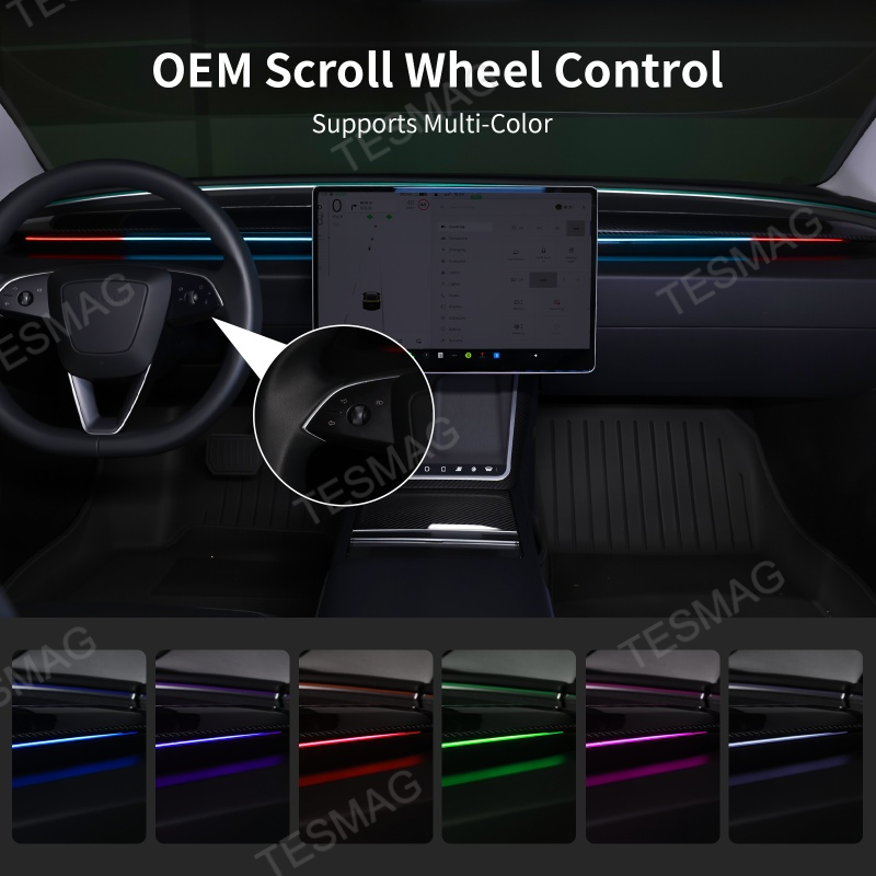 Blind Spot Detection (BSD) Smart Ambient Light for Tesla Model 3/Y