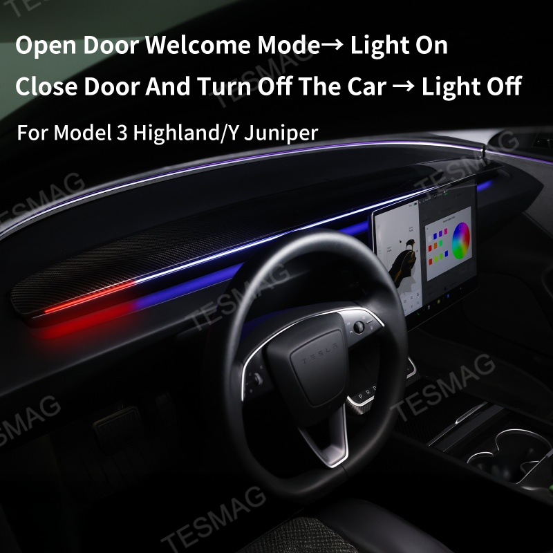 Blind Spot Detection (BSD) Smart Ambient Light for Tesla Model 3/Y