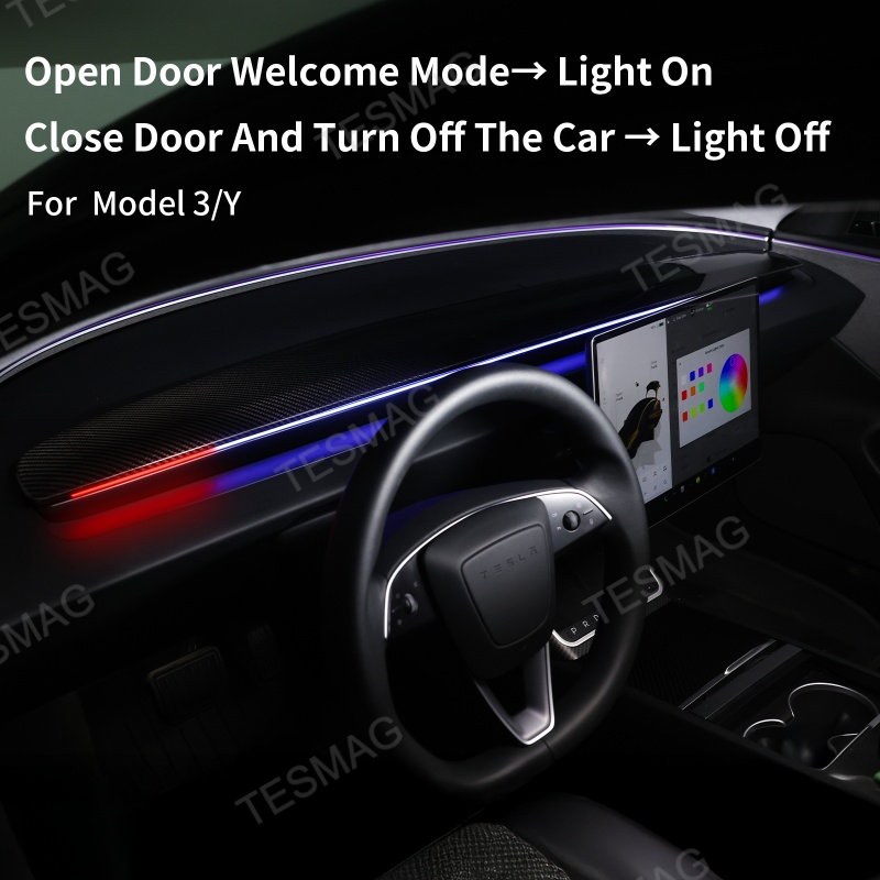 Blind Spot Detection (BSD) Smart Ambient Light for Tesla Model 3/Y