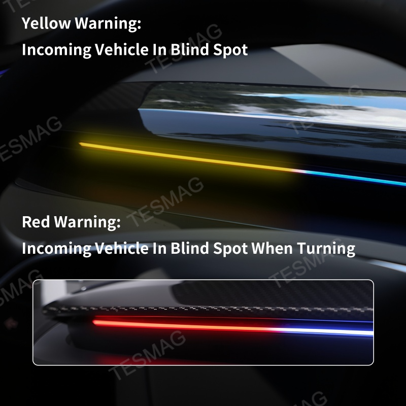Blind Spot Detection (BSD) Smart Ambient Light for Tesla Model 3/Y
