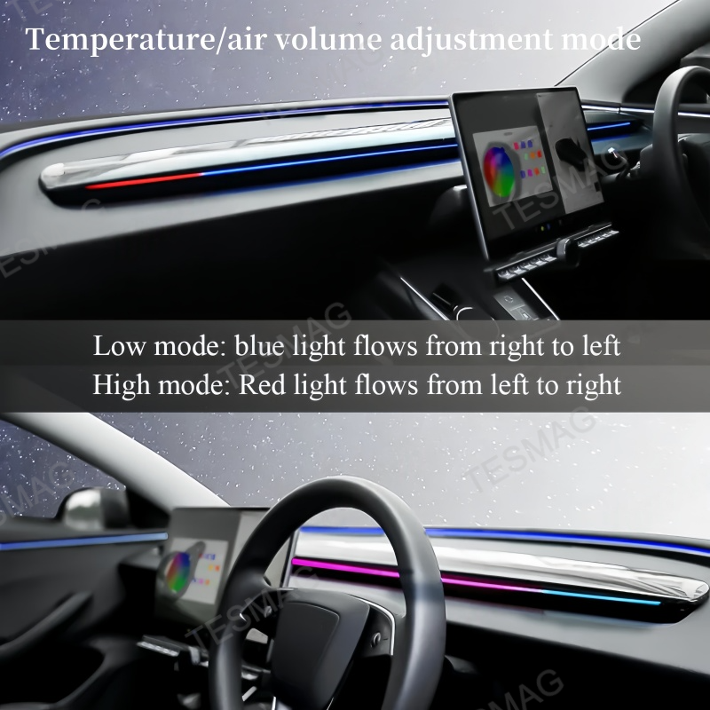 Blind Spot Detection (BSD) Smart Ambient Light for Tesla Model 3/Y
