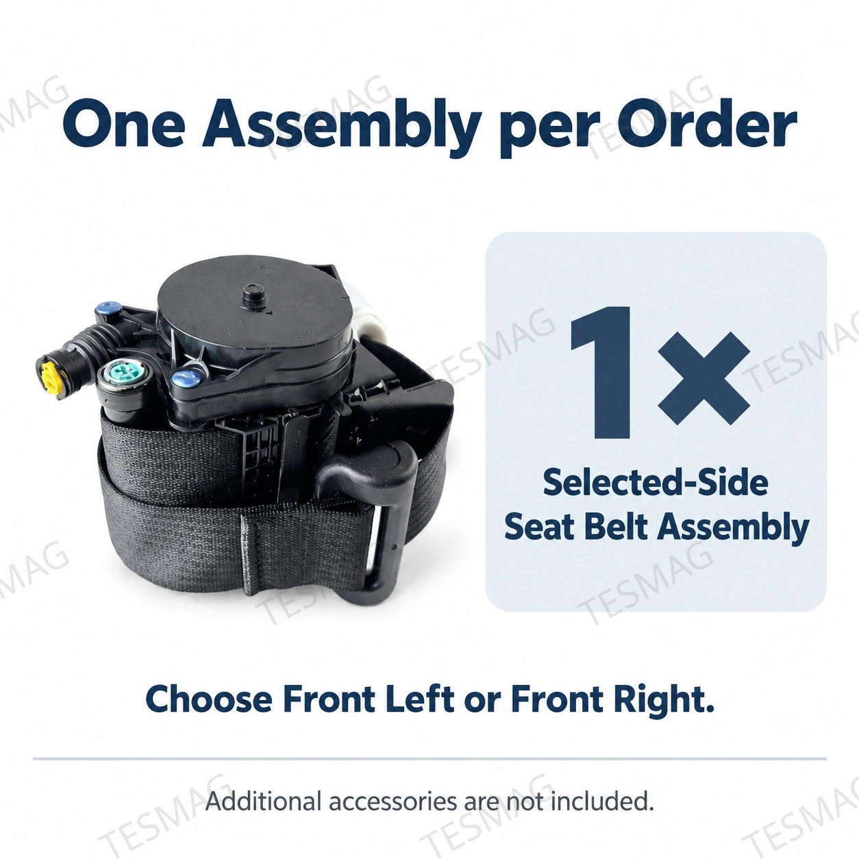 Front Seat Belt Assembly for Tesla Model 3 2017–Oct 2023 | 1105821-C1/1105822-C1