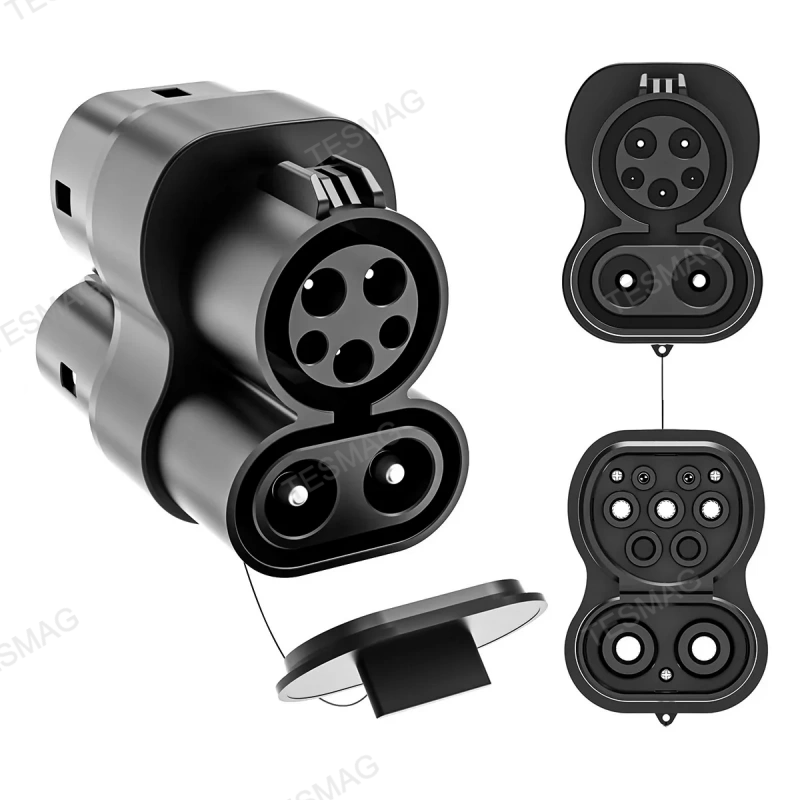 CCS1 Charger to CCS2 Vehicle EV Fast Charging Adapter