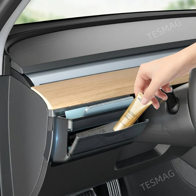 Car Glove Storage Dashboard Side Organizer for Tesla Model Y Juniper 2025+