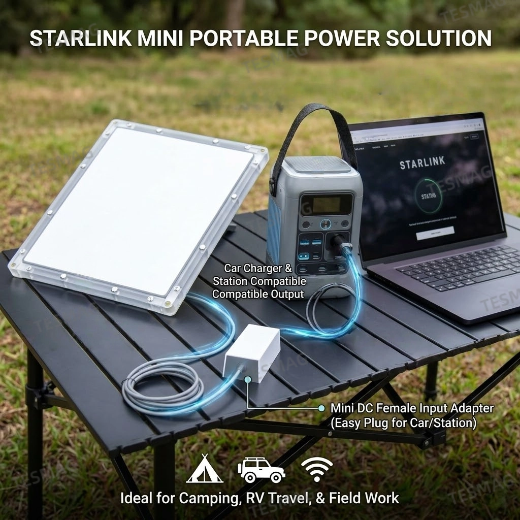 Car Power Adapter 12V-36V to 36V DC Converter for Starlink Mini Vehicle Power Supply