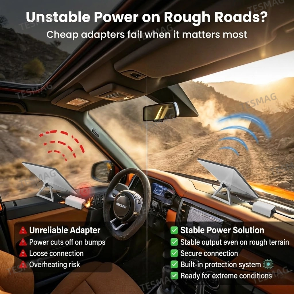 Car Power Adapter 12V-36V to 36V DC Converter for Starlink Mini Vehicle Power Supply