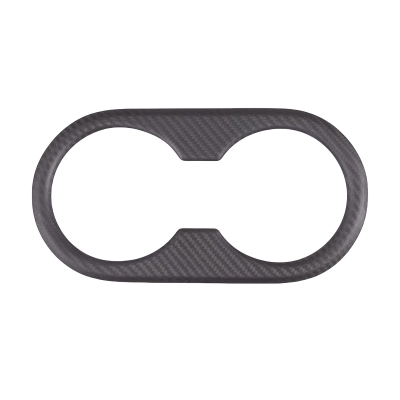 Carbon Fiber Backseat Cup Holder Cover for Tesla Model 3/Y