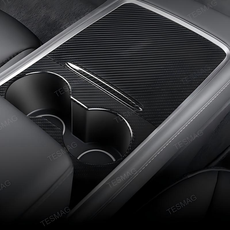 Carbon Fiber Center Console Trim Panel Cover for Tesla Model 3/Y