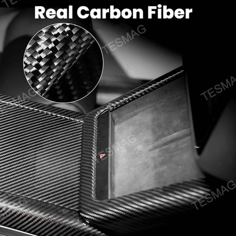 Carbon Fiber Charging Pad Frame for Tesla Model S/X 2021+