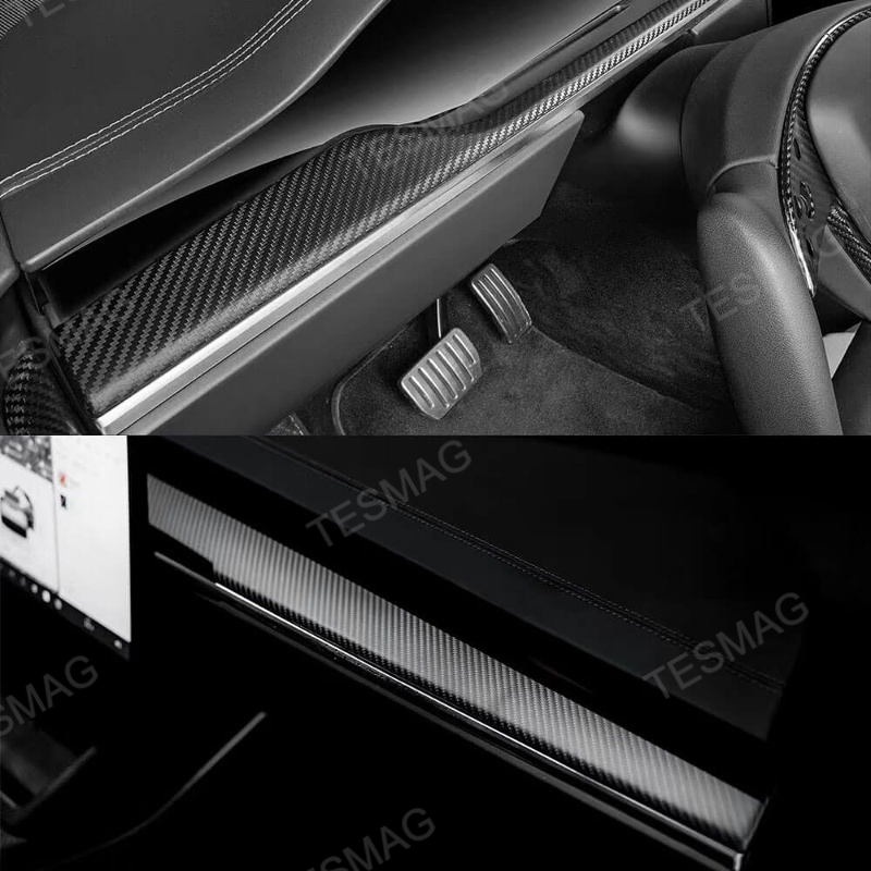 Carbon Fiber Dashboard Covers for Tesla Model S/X 2021+
