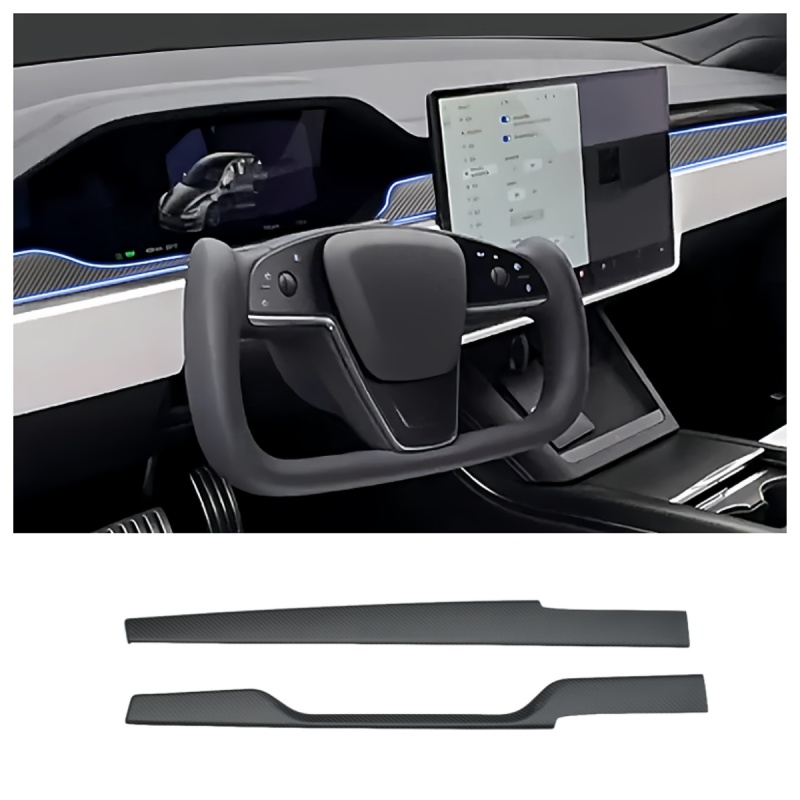 Carbon Fiber Dashboard Covers for Tesla Model S/X 2021+