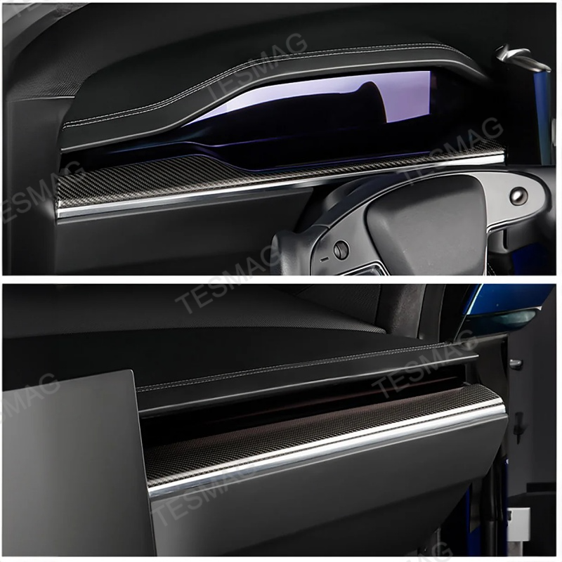 Carbon Fiber Dashboard Covers for Tesla Model S/X 2021+