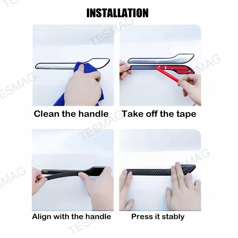 Carbon Fiber Door Handle Covers for Tesla Model 3/Y