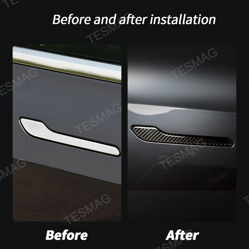 Carbon Fiber Door Handle Covers for Tesla Model 3/Y